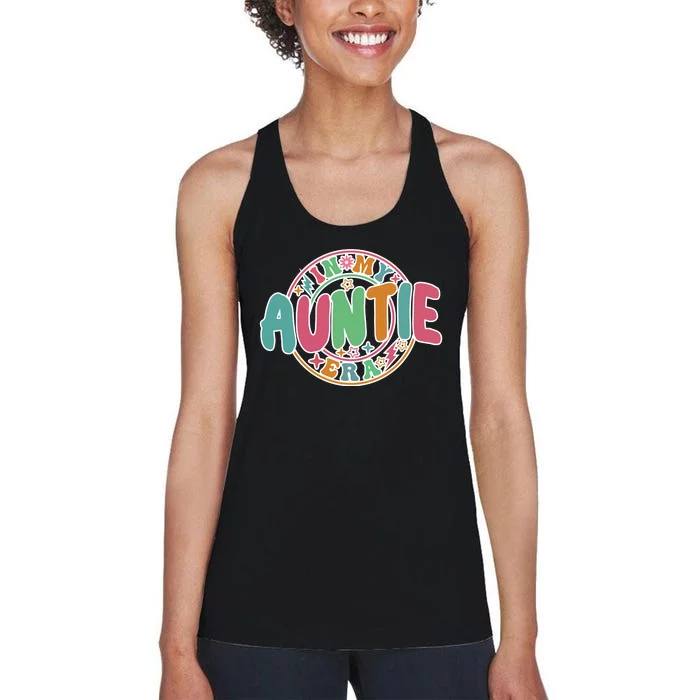 Colorful In My Auntie Era Fun Aunt Women's Racerback Tank