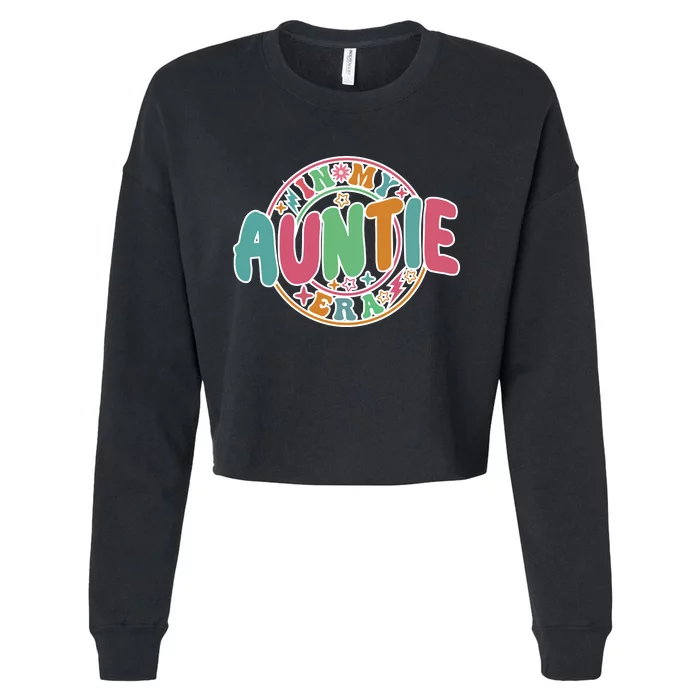 Colorful In My Auntie Era Fun Aunt Cropped Pullover Crew