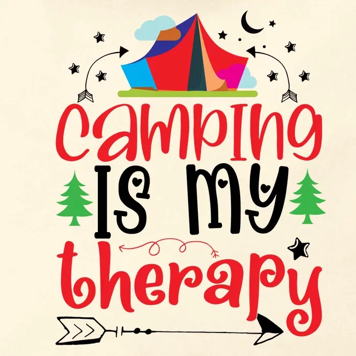 Camping Is My Therapy Funny Camping Zip Tote Bag