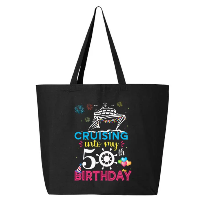 Cruising Into My 50th Birthday Cruise Party Cruise Crew 25L Jumbo Tote