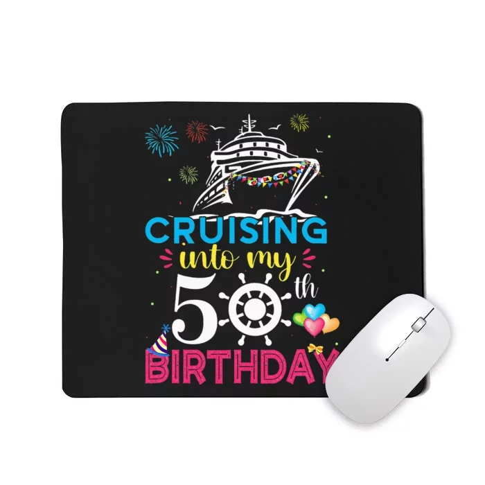 Cruising Into My 50th Birthday Cruise Party Mousepad