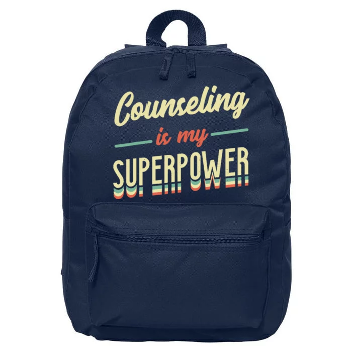 Counseling Is My Superpower School Counselor 16 in Basic Backpack