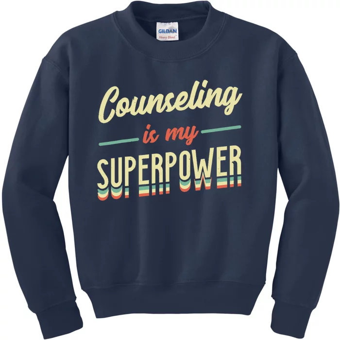 Counseling Is My Superpower School Counselor Kids Sweatshirt