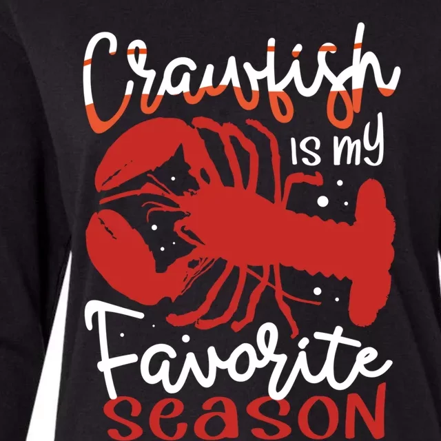 Crawfish Is My Favorite Season Lobster Crayfish Yabbies Meaningful Gift Womens Cotton Relaxed Long Sleeve T-Shirt