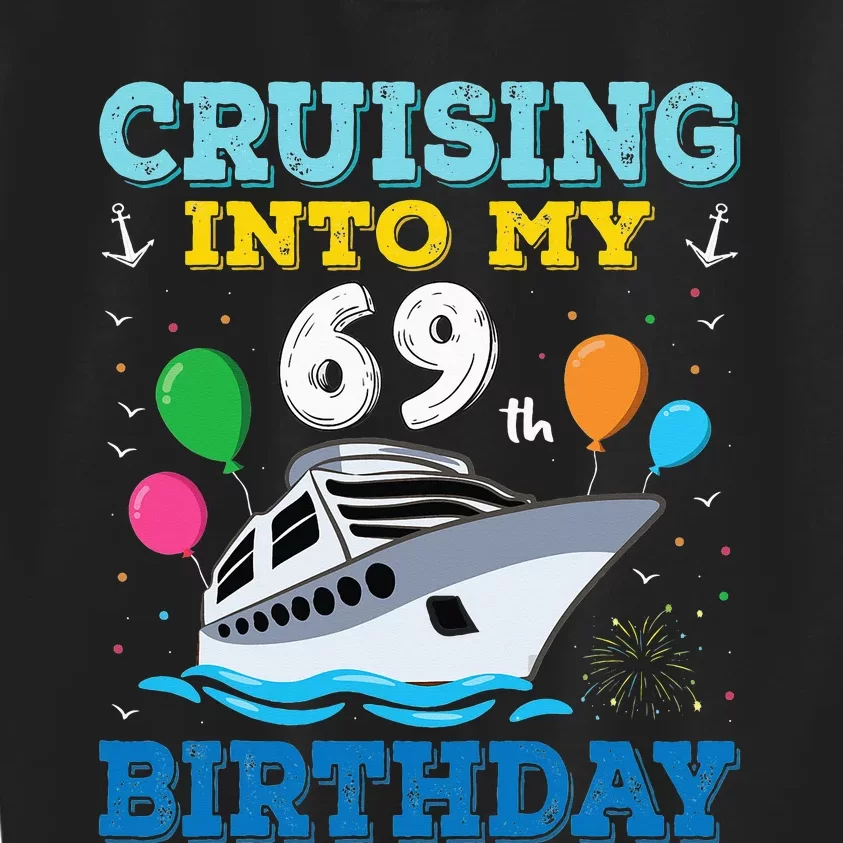 Cruising Into My 69th Birthday Party Kids Sweatshirt