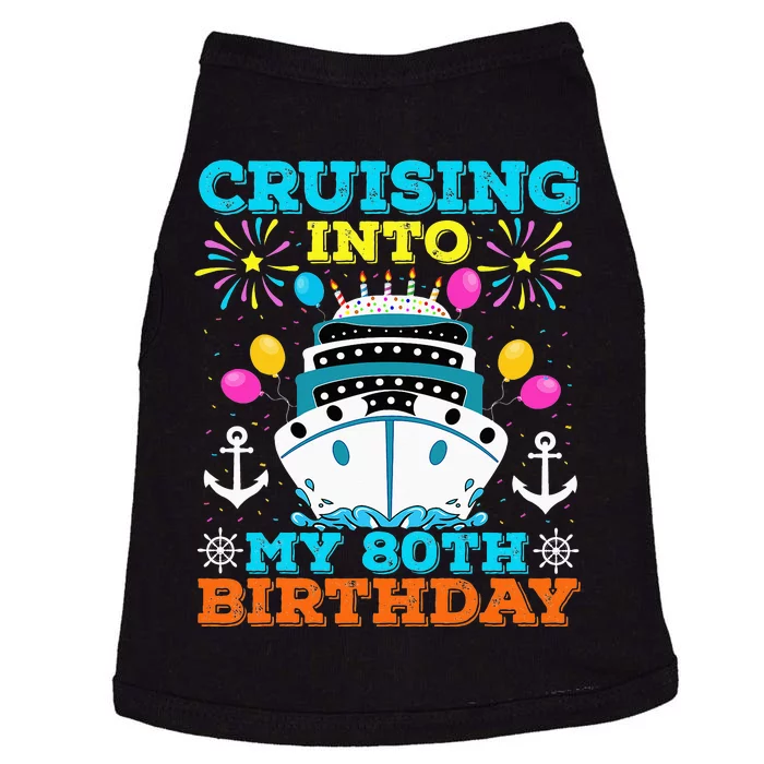 Cruising Into My 80th Birthday Party Cruise Theme Birthday Doggie Tank