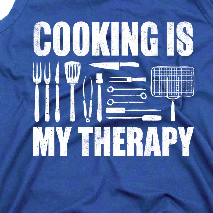 Cooking Is My Therapy Gift Funny Cooking Chef Funny Gift Tank Top