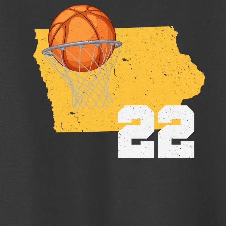 Clark Iowa Map 22 Basketball Lover Toddler T-Shirt