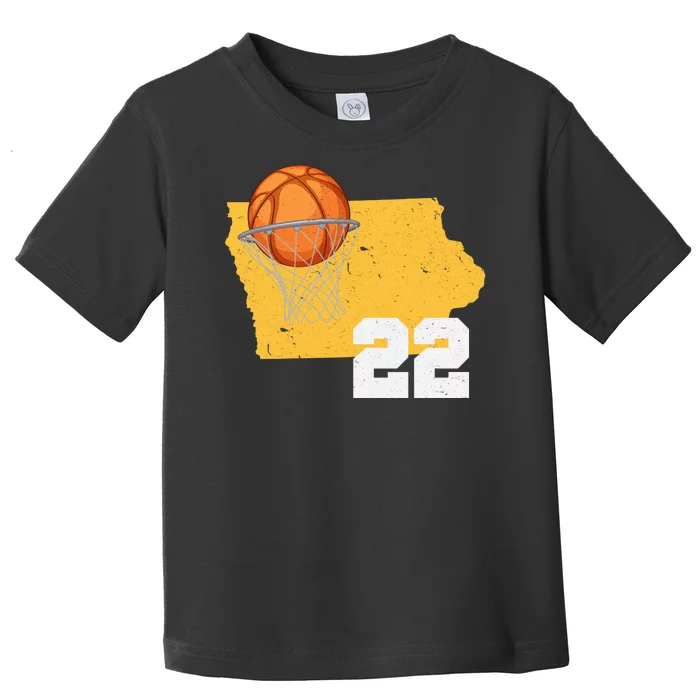 Clark Iowa Map 22 Basketball Lover Toddler T-Shirt