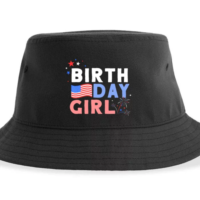 Cute It's My Birthday 4th of July Design For Wo Sustainable Bucket Hat