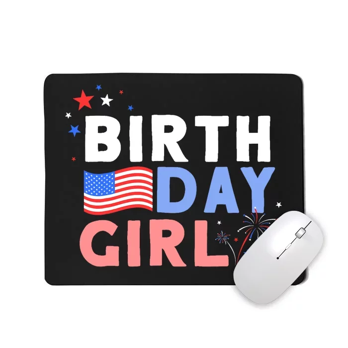 Cute It's My Birthday 4th of July Design For Wo Mousepad