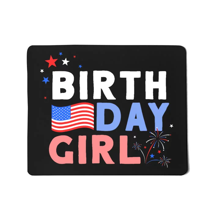 Cute It's My Birthday 4th of July Design For Wo Mousepad