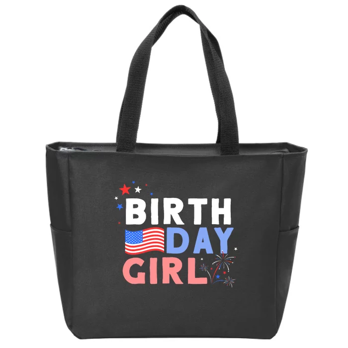 Cute It's My Birthday 4th of July Design For Wo Zip Tote Bag