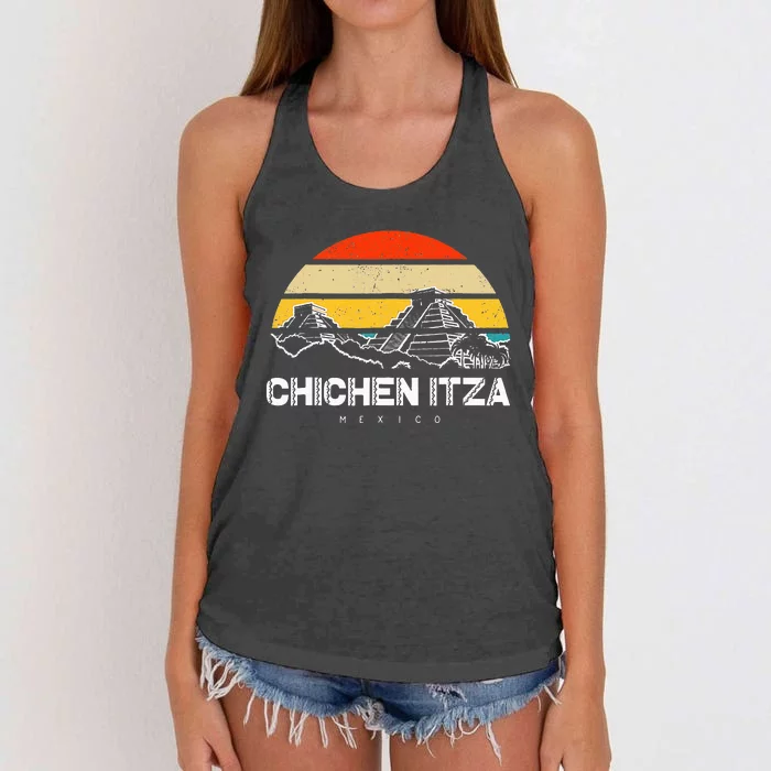 Chichen Itza Mexico Vacation Women's Knotted Racerback Tank