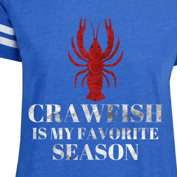 Crawfish Is My Favorite Season Mudbud Cajun Party Cool Gift Enza Ladies Jersey Football T-Shirt