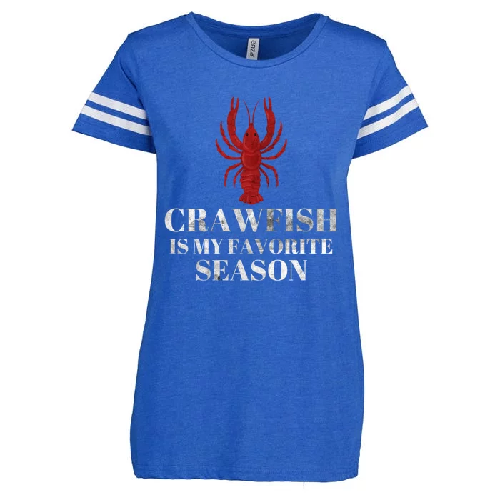 Crawfish Is My Favorite Season Mudbud Cajun Party Cool Gift Enza Ladies Jersey Football T-Shirt