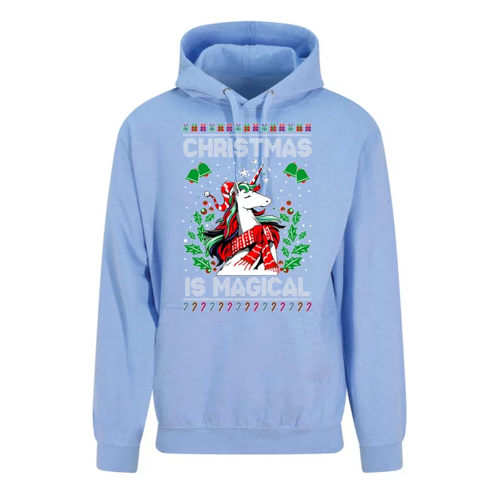 Christmas Is Magical Ugly Xmas Sweater Unicorn Lover Pajama Gift Unisex Surf Hoodie