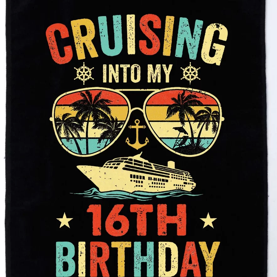 Cruising Into My 16th Birthday Family Cruise 16 Birthday Platinum Collection Golf Towel