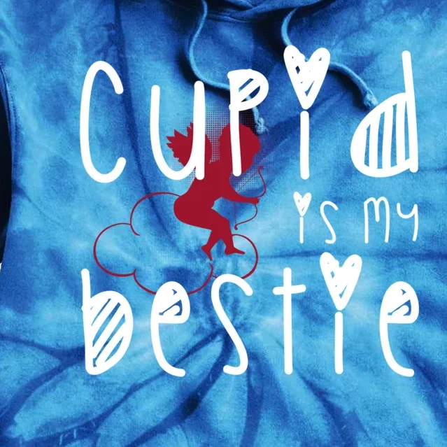 Cupid Is My Bestie Cute Gift Tie Dye Hoodie