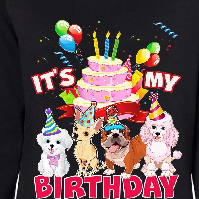 Cute It's My Birthday Dog and Puppy Theme Party Day Costume Womens California Wash Sweatshirt