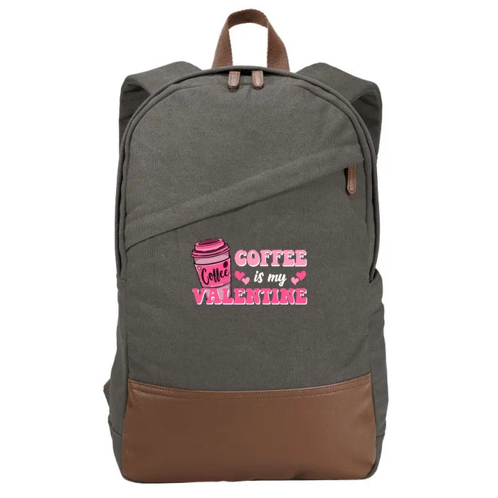 Coffee Is My Valentine Retro Cute Cotton Canvas Backpack