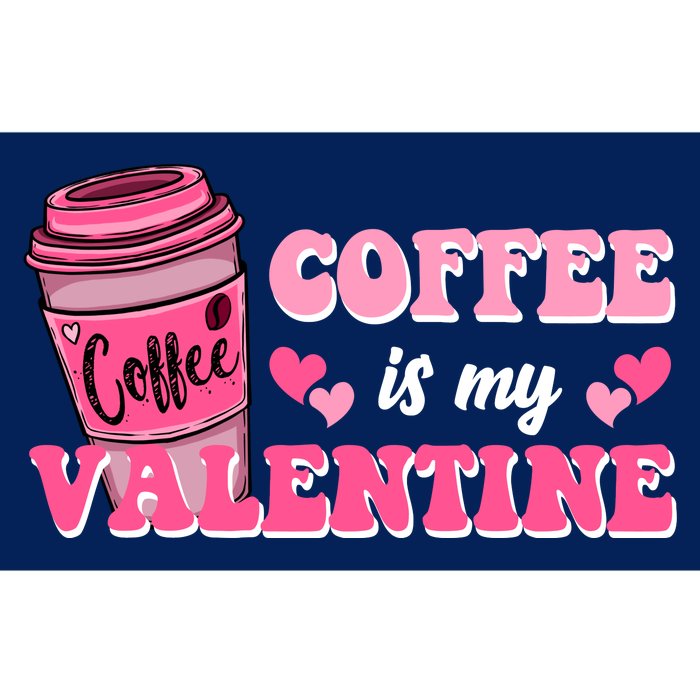 Coffee Is My Valentine Retro Cute Bumper Sticker