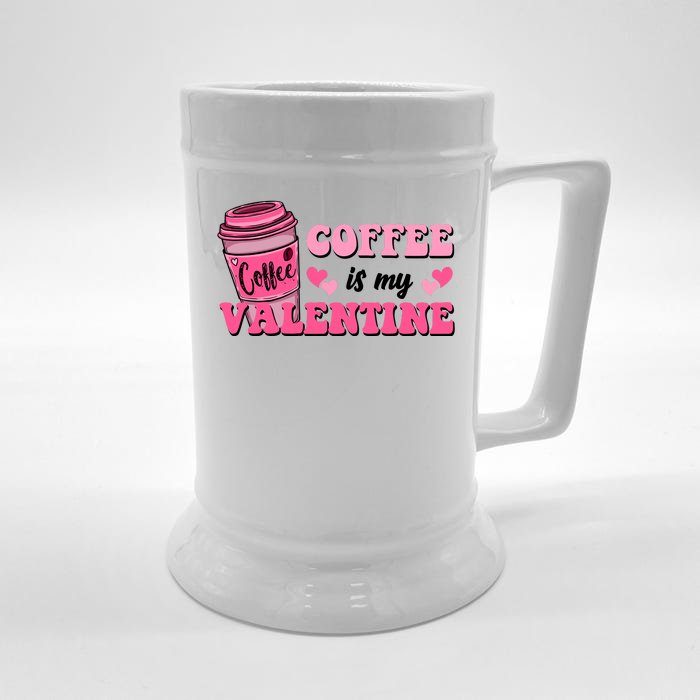 Coffee Is My Valentine Retro Cute Front & Back Beer Stein