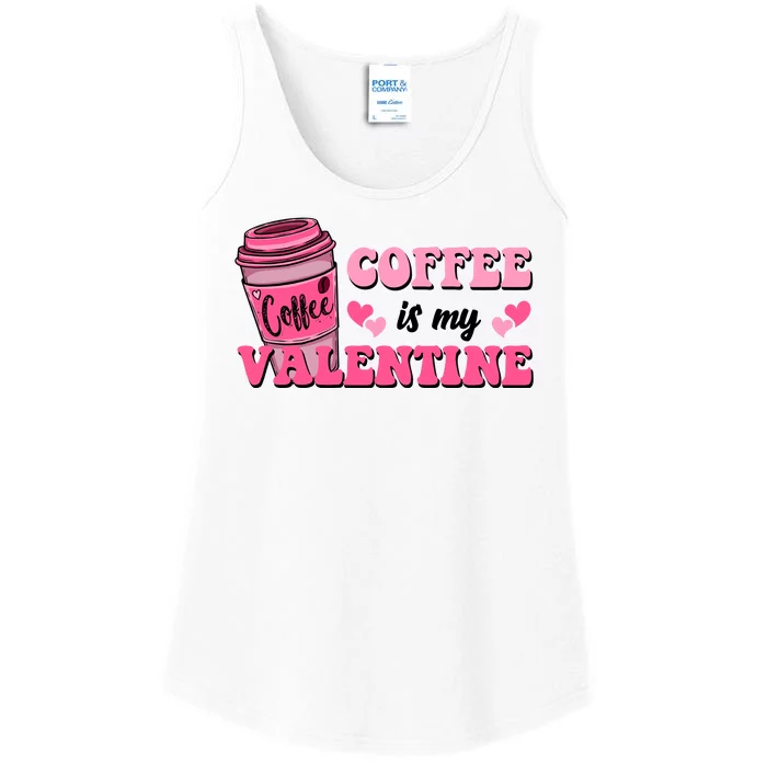 Coffee Is My Valentine Retro Cute Ladies Essential Tank