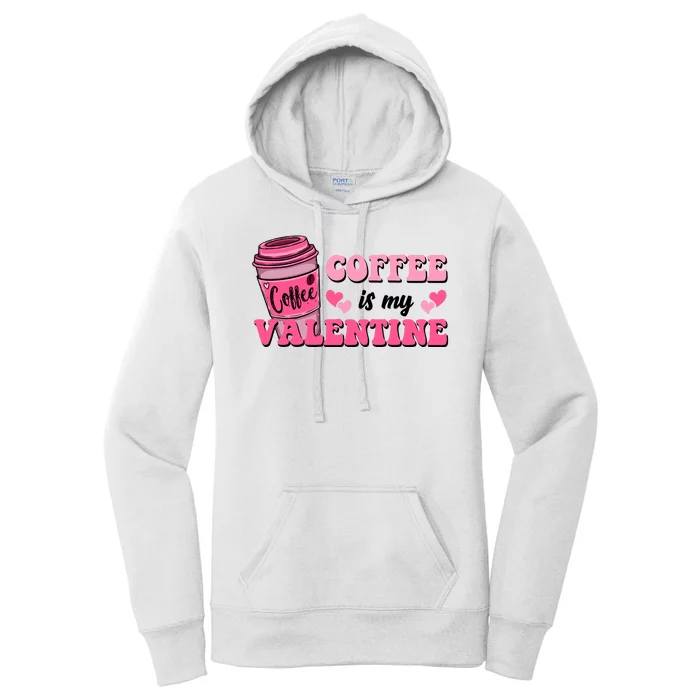 Coffee Is My Valentine Retro Cute Women's Pullover Hoodie