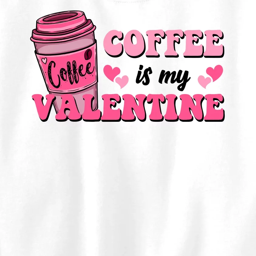 Coffee Is My Valentine Retro Cute Kids Sweatshirt