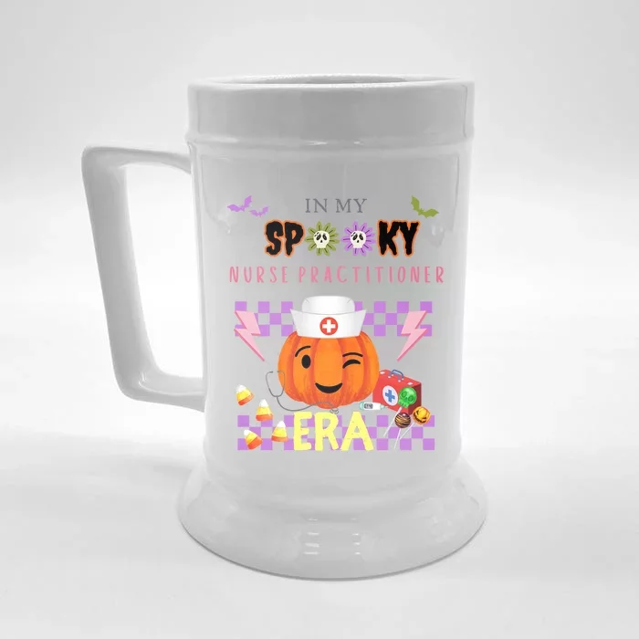 Cute In My Nurse Practitioner Spooky Era Halloween Nurses Gift Front & Back Beer Stein