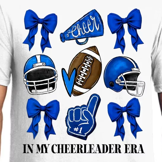 Cheer In My Cheerleader Era Cheer Coquette Football Gift Pajama Set