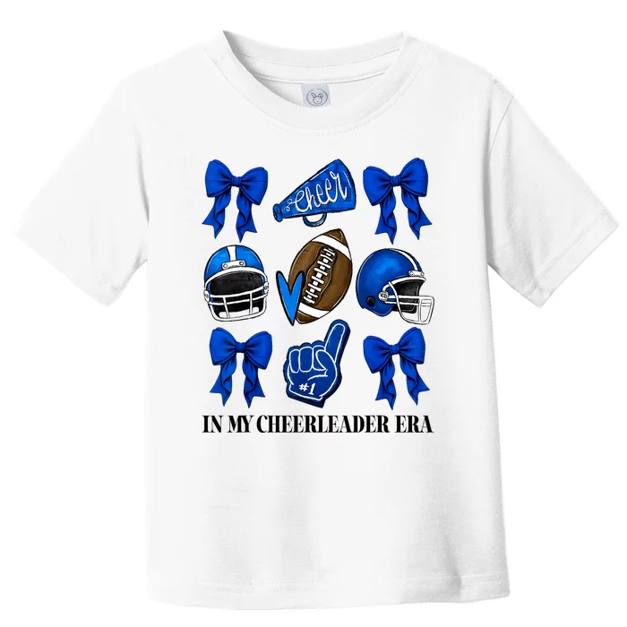 Cheer In My Cheerleader Era Cheer Coquette Football Gift Toddler T-Shirt