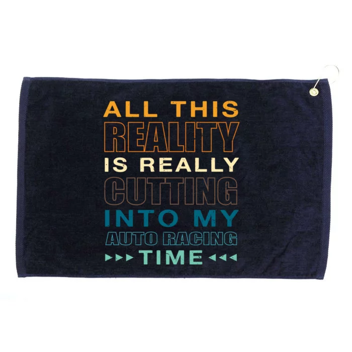 Cutting Into My Auto Racing Time Car Racing Adventure Sports Cool Gift Grommeted Golf Towel