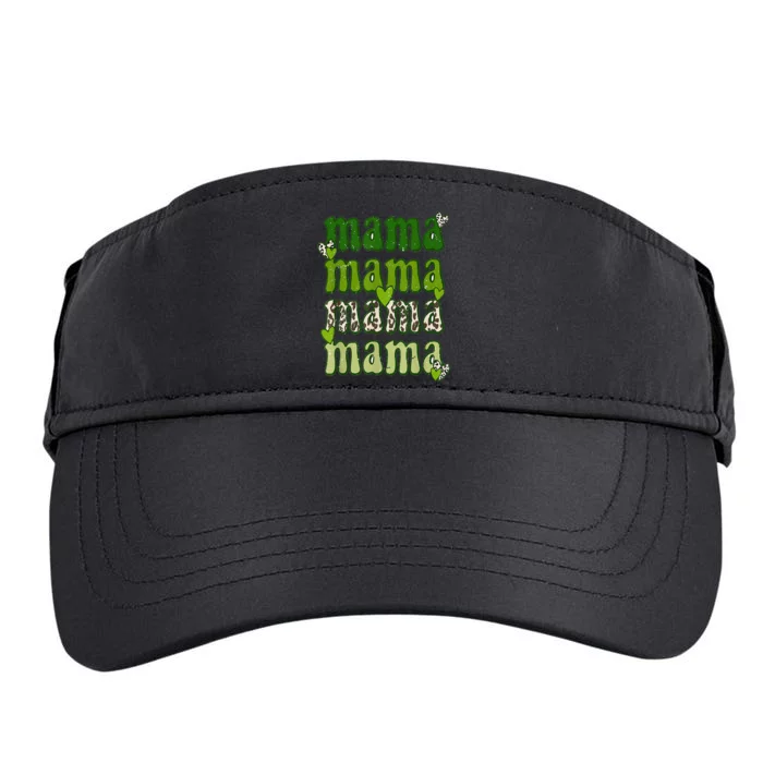 Cute Irish Mama Leopard St Patrick's Day Adult Drive Performance Visor