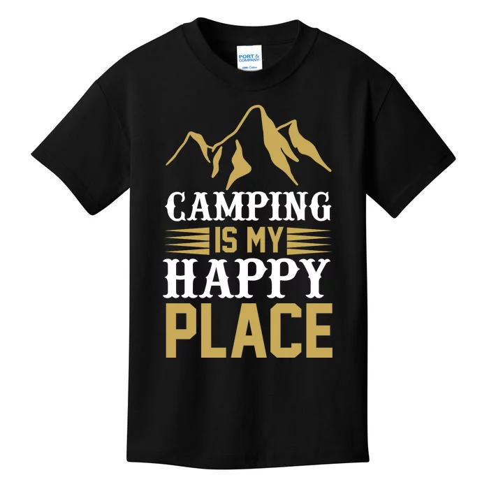 Camping Is My Happy Place Kids T-Shirt