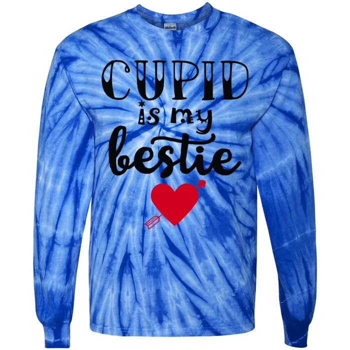 Cupid Is My Bestie Unisex Gift Tie-Dye Long Sleeve Shirt