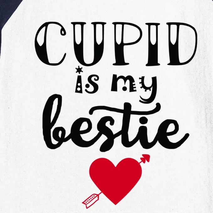 Cupid Is My Bestie Unisex Gift Baseball Sleeve Shirt