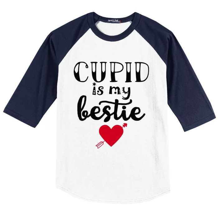 Cupid Is My Bestie Unisex Gift Baseball Sleeve Shirt