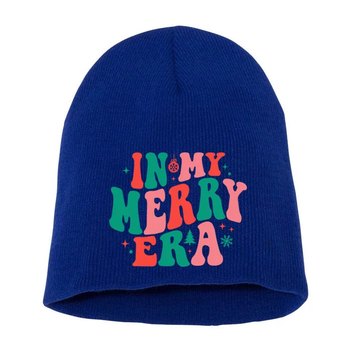 Christmas In My Merry Era Xmas Holiday Christmas Short Acrylic Beanie