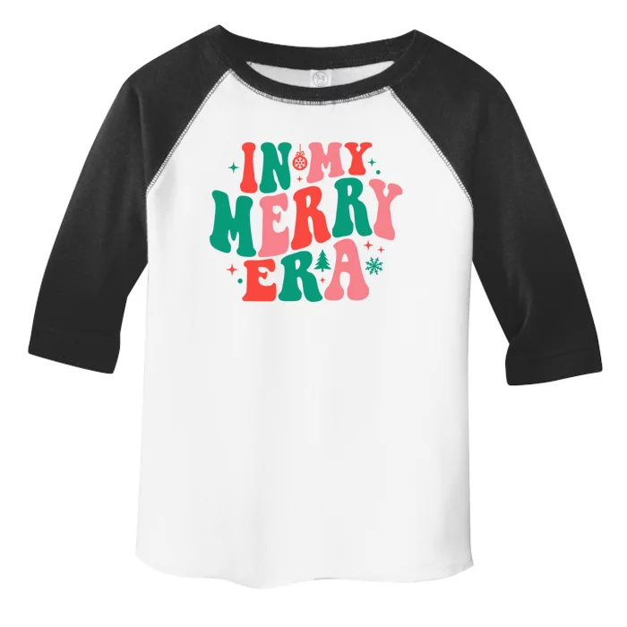 Christmas In My Merry Era Xmas Holiday Christmas Toddler Fine Jersey T-Shirt