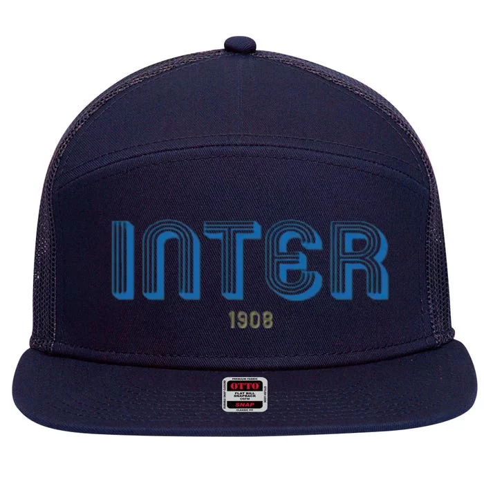 Cool Inter Milan 1908 Soccer Team 7 Panel Mesh Trucker Snapback Hat