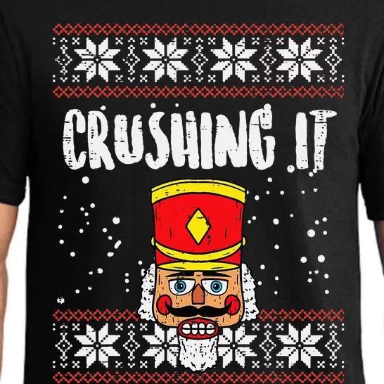 Crushing It Nutcracker Ugly Christmas Xmas Pajama Set