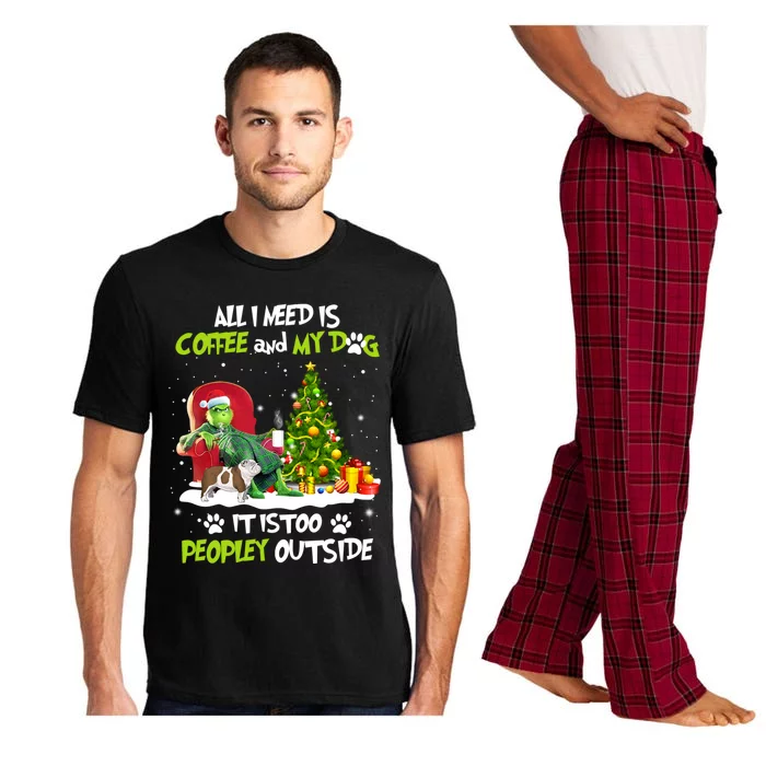 Christmas I Need Is Coffee And My English Bulldog Dog Xmas Cute Gift Pajama Set