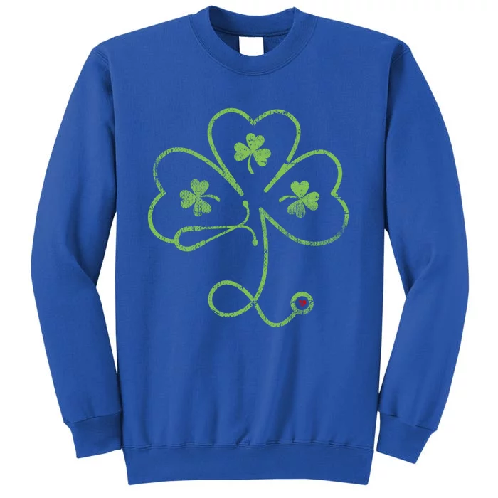 Cute Irish Nurse St Patricks Day Gift Stethoscope Heartbeat Cool Gift Sweatshirt