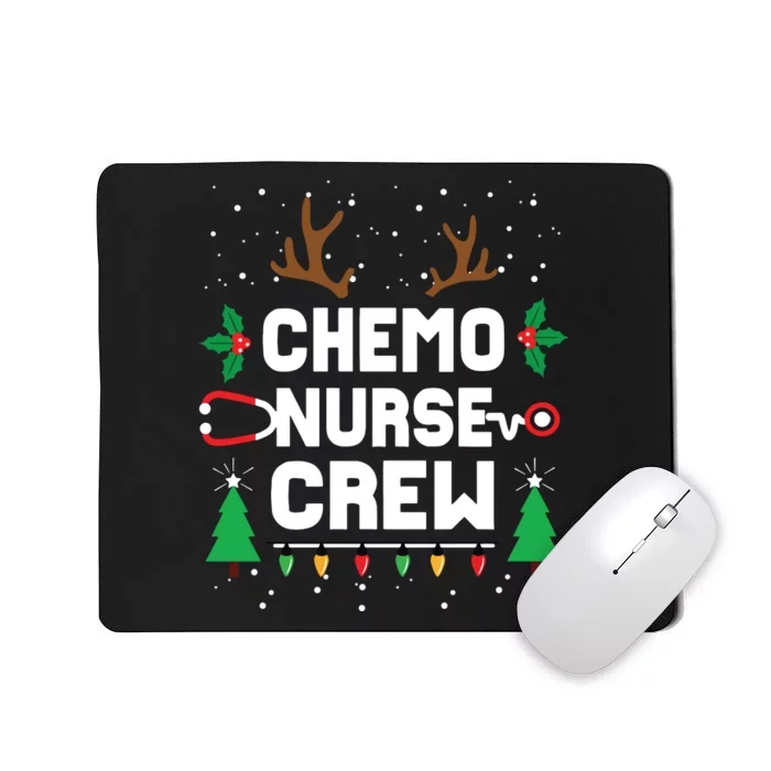 Chemo Infusion Nurse Cute Christmas Gnomes Oncology Nurse Long Sleeve Mousepad