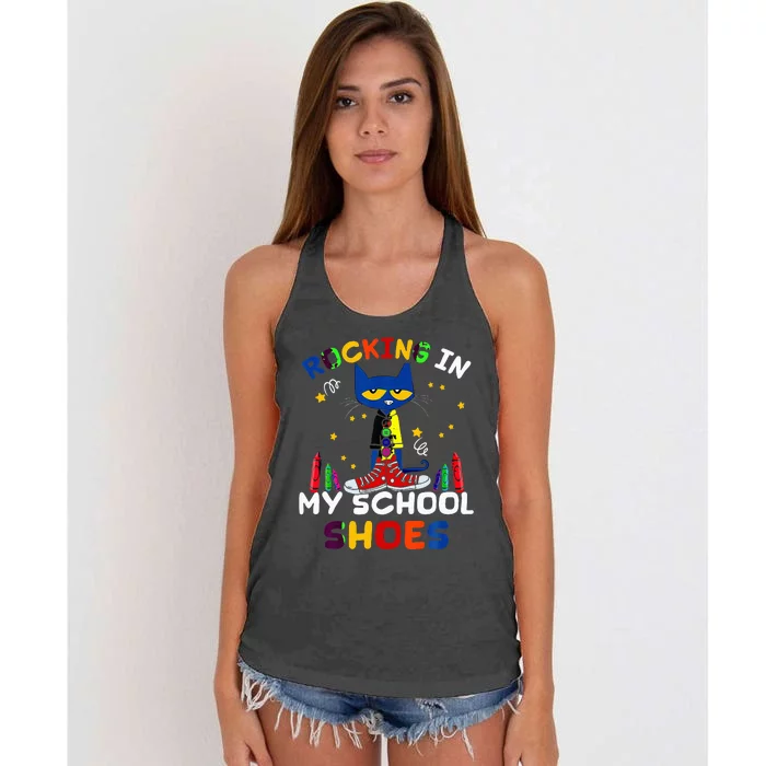 Catrocking I N My School Shoes Women's Knotted Racerback Tank