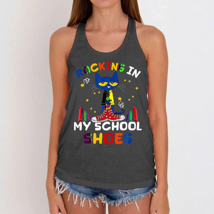 Catrocking I N My School Shoes Women's Knotted Racerback Tank