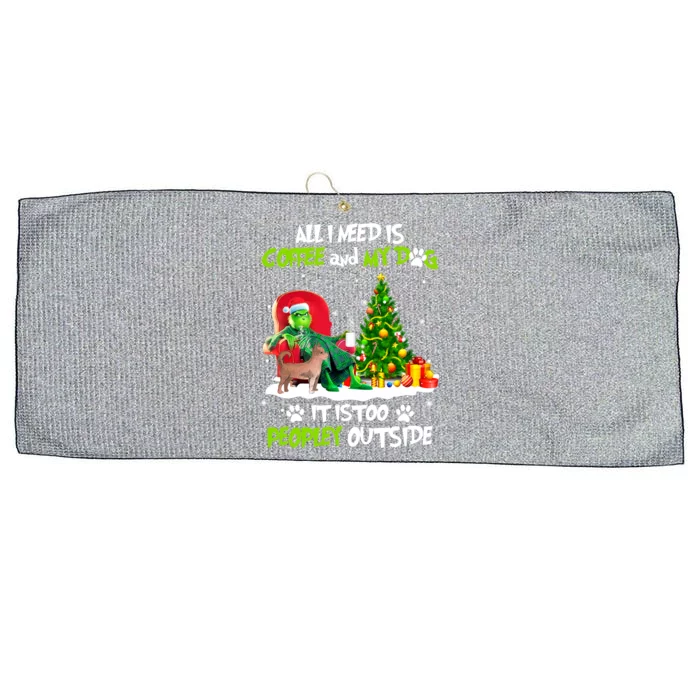 Christmas I Need Is Coffee And My Chihuahua Dog Xmas Gift Large Microfiber Waffle Golf Towel