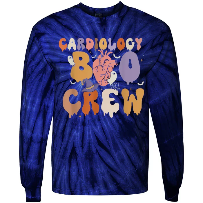 Cardiac Icu Nurse Cardiology Boo Crew Halloween Tie-Dye Long Sleeve Shirt